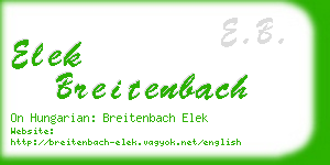 elek breitenbach business card